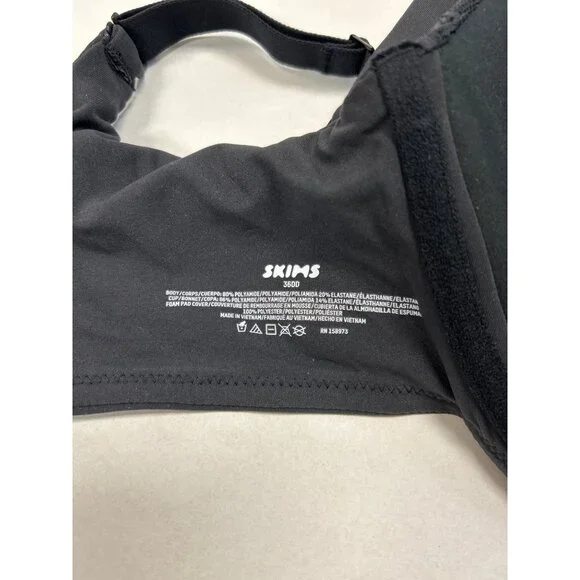 SKIMS Fits Everybody Lace Full Coverage Lightly Lined Bra Onyx Size 36DD NWT - Picture 4 of 6